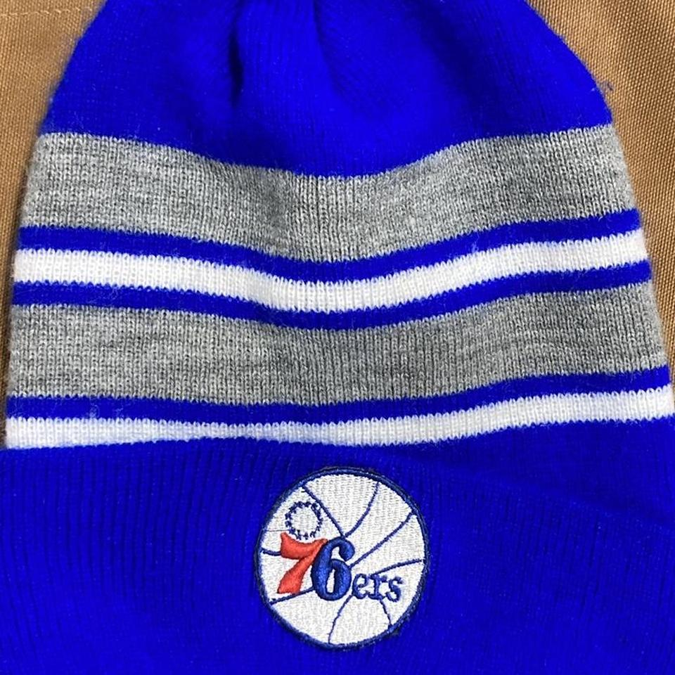 Philadelphia 76ers Knitted Mitchell & Ness Beanie - Depop
