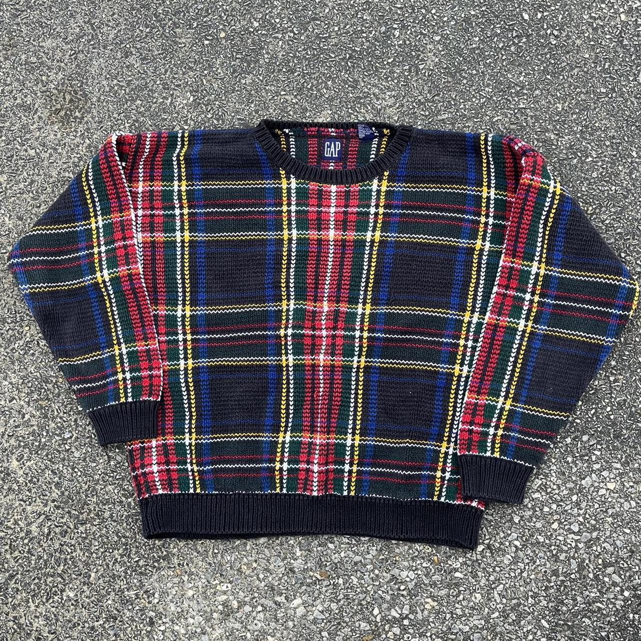 Vintage 90s gap cable knit colorful sweater Amazing... - Depop