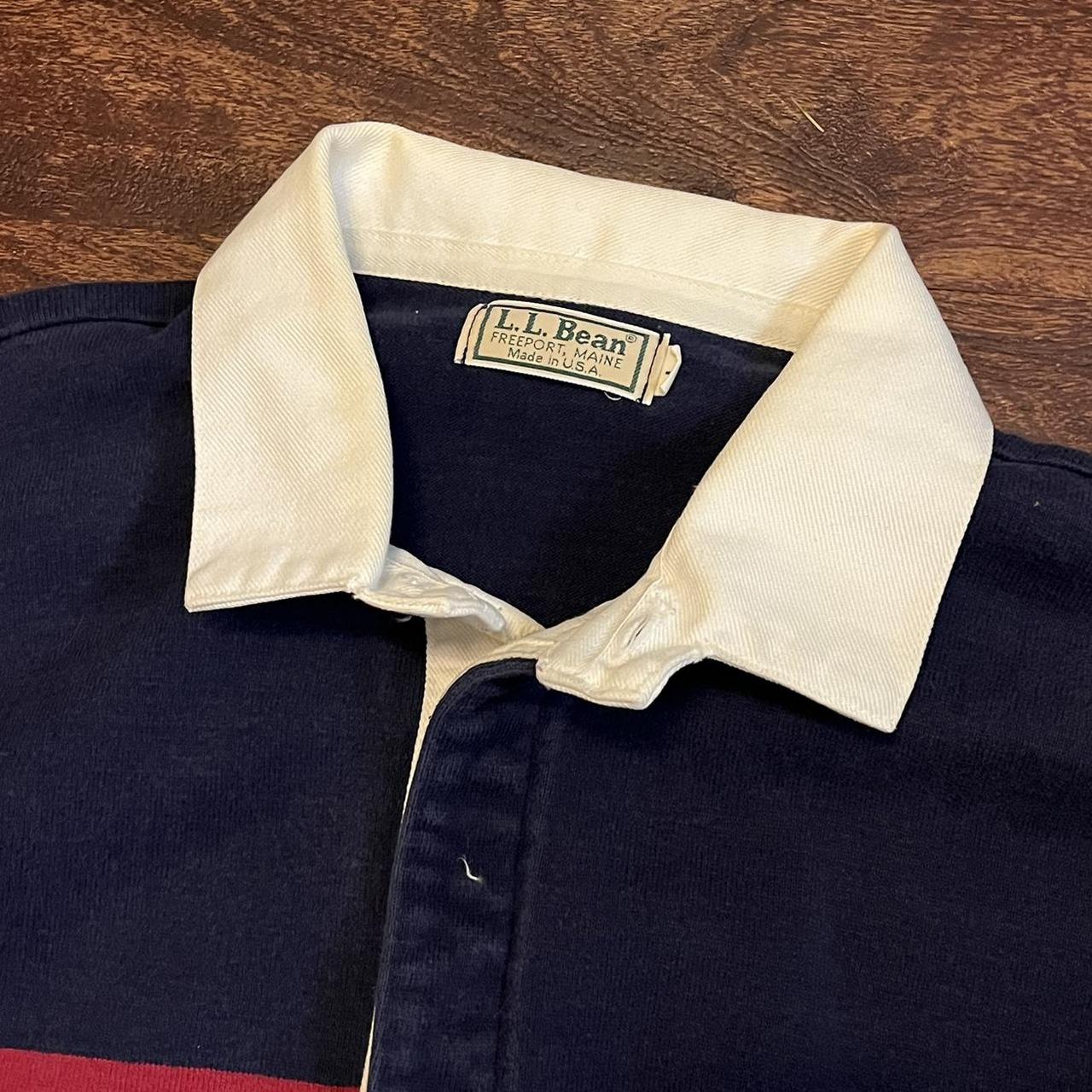 Vintage L.L Bean 1980s rugby polo Amazing quality... - Depop