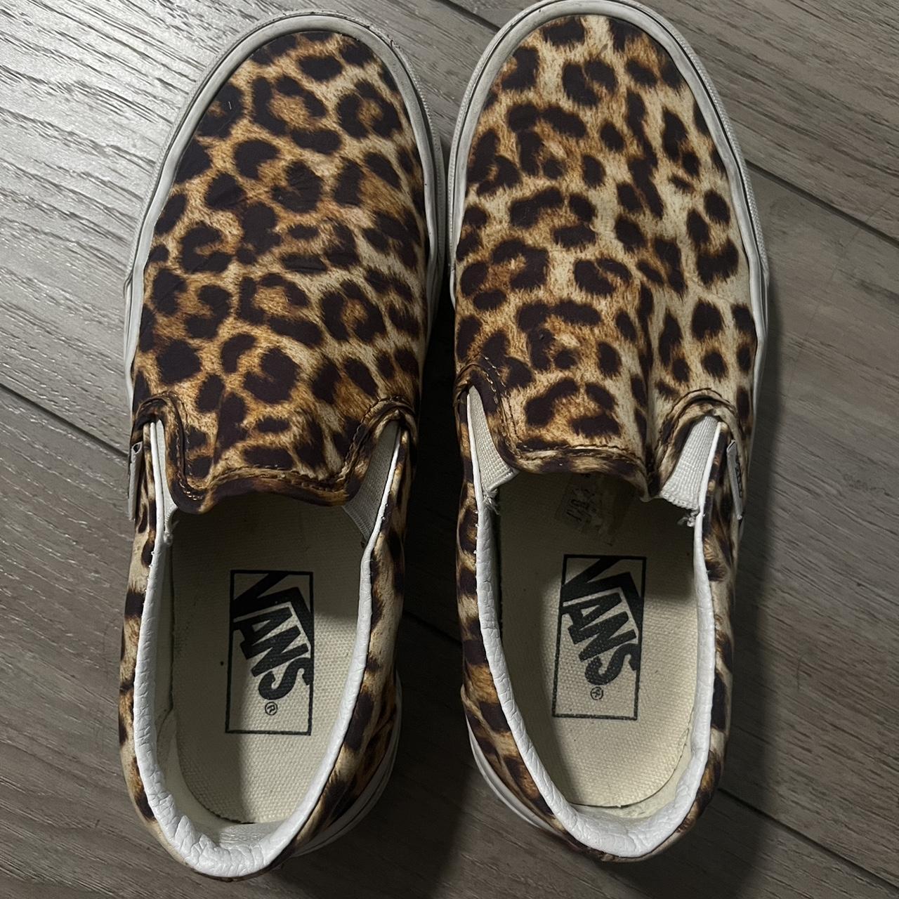 Cheetah slip on vans hotsell