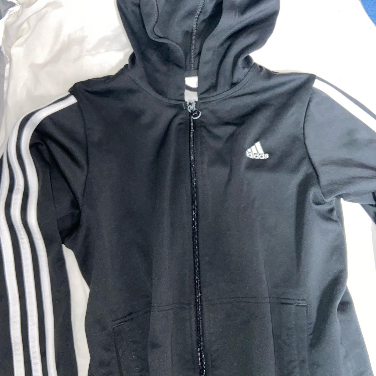 Adidas zip up Size L runs small fits like a small/... - Depop