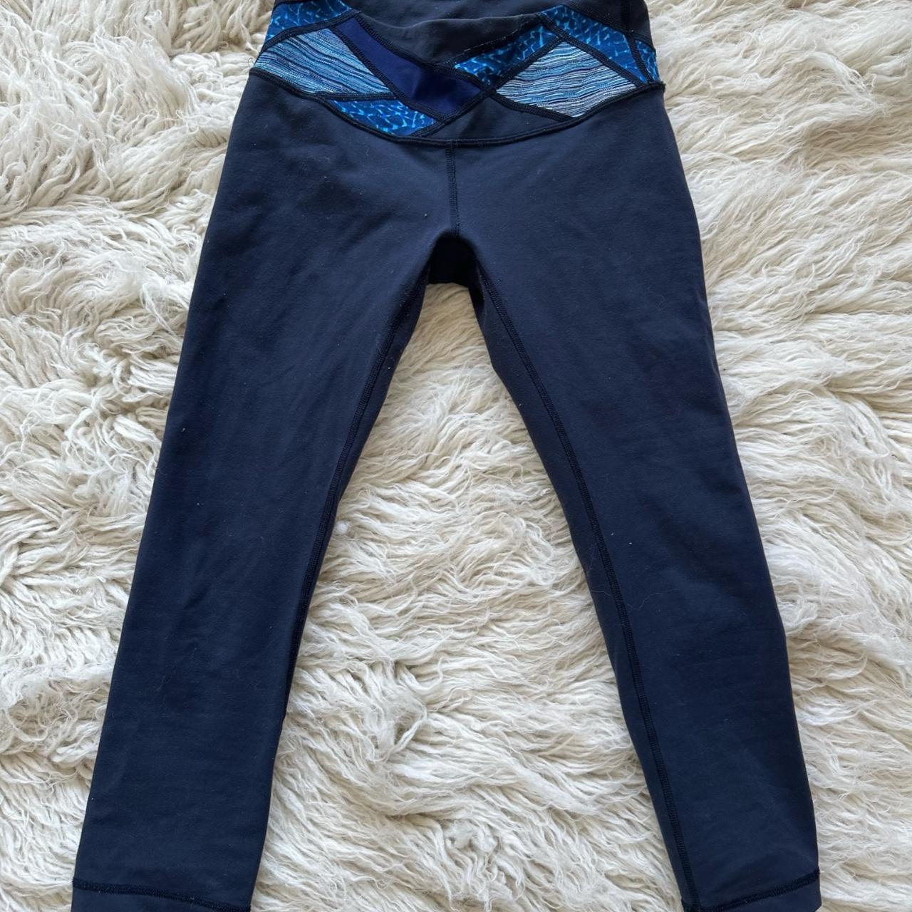 Blue lululemon leggings Barley worn Size 0 - Depop