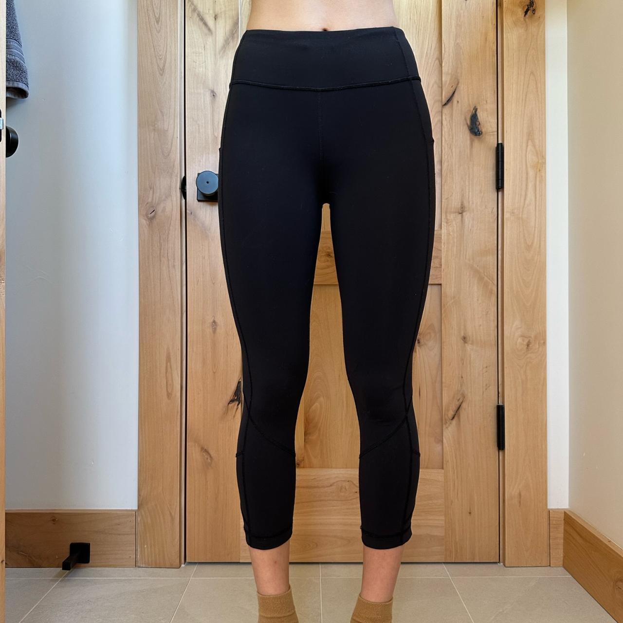 Lululemon Women's Burgundy Running Crop Capri Scrunch Leggings Pants Size 6  | eBay