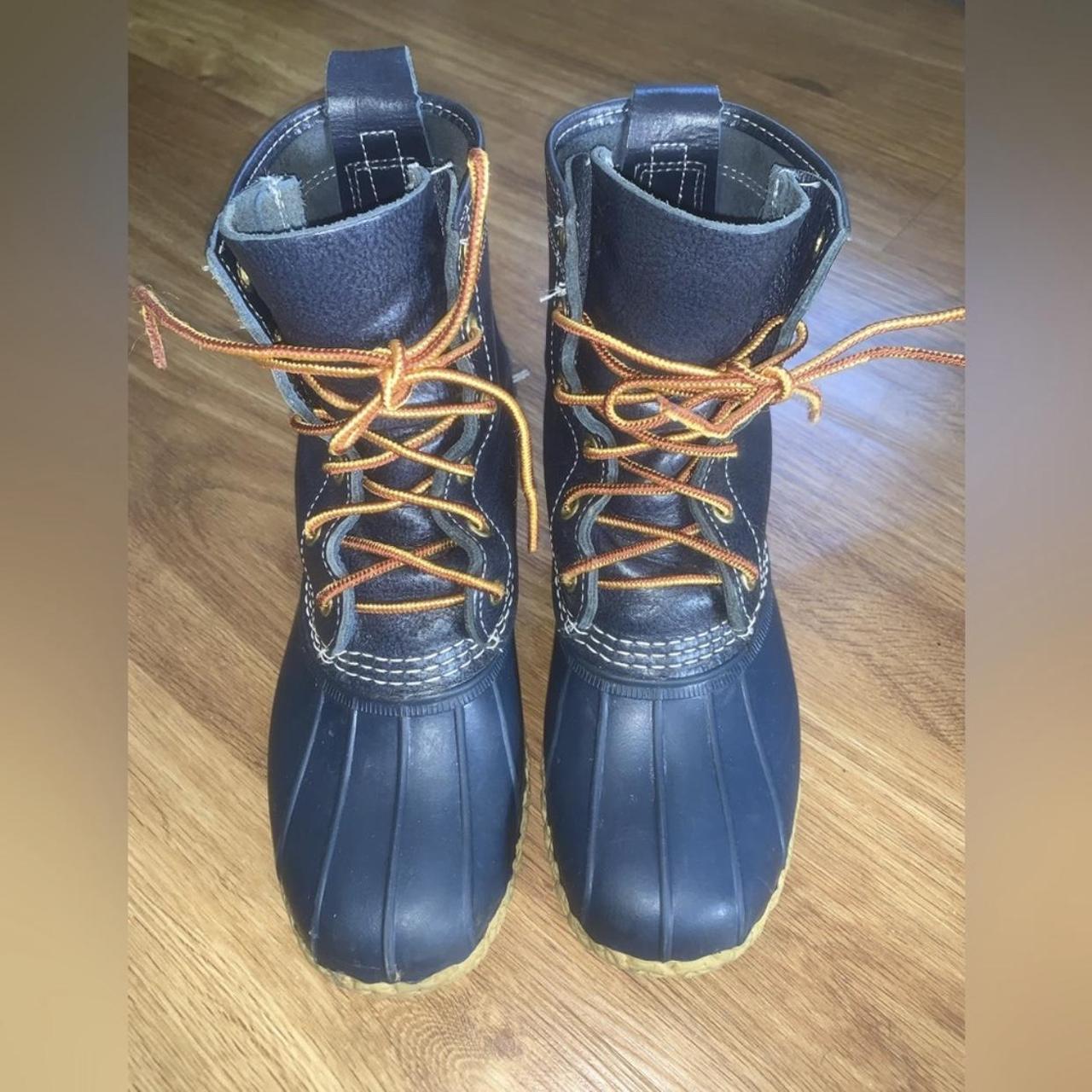 Navy blue discount bean boots