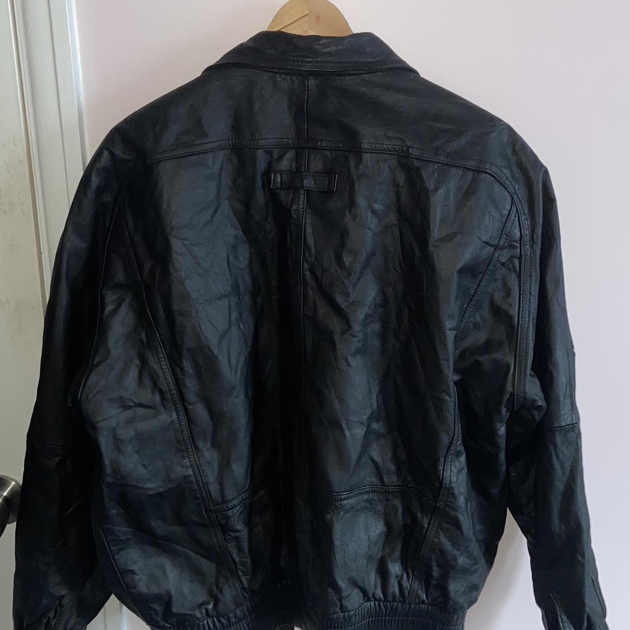 echt leder leather jacket sleeves are torn on... Depop