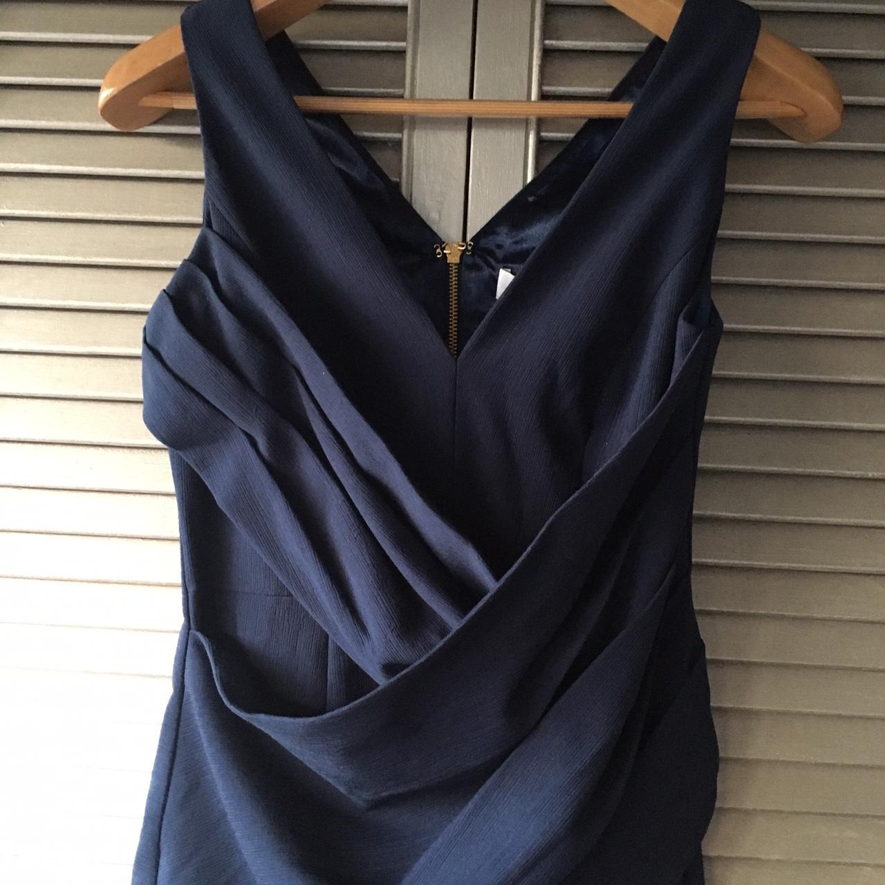 Sheike Intuition Midi Dress - Navy Corporate or... - Depop