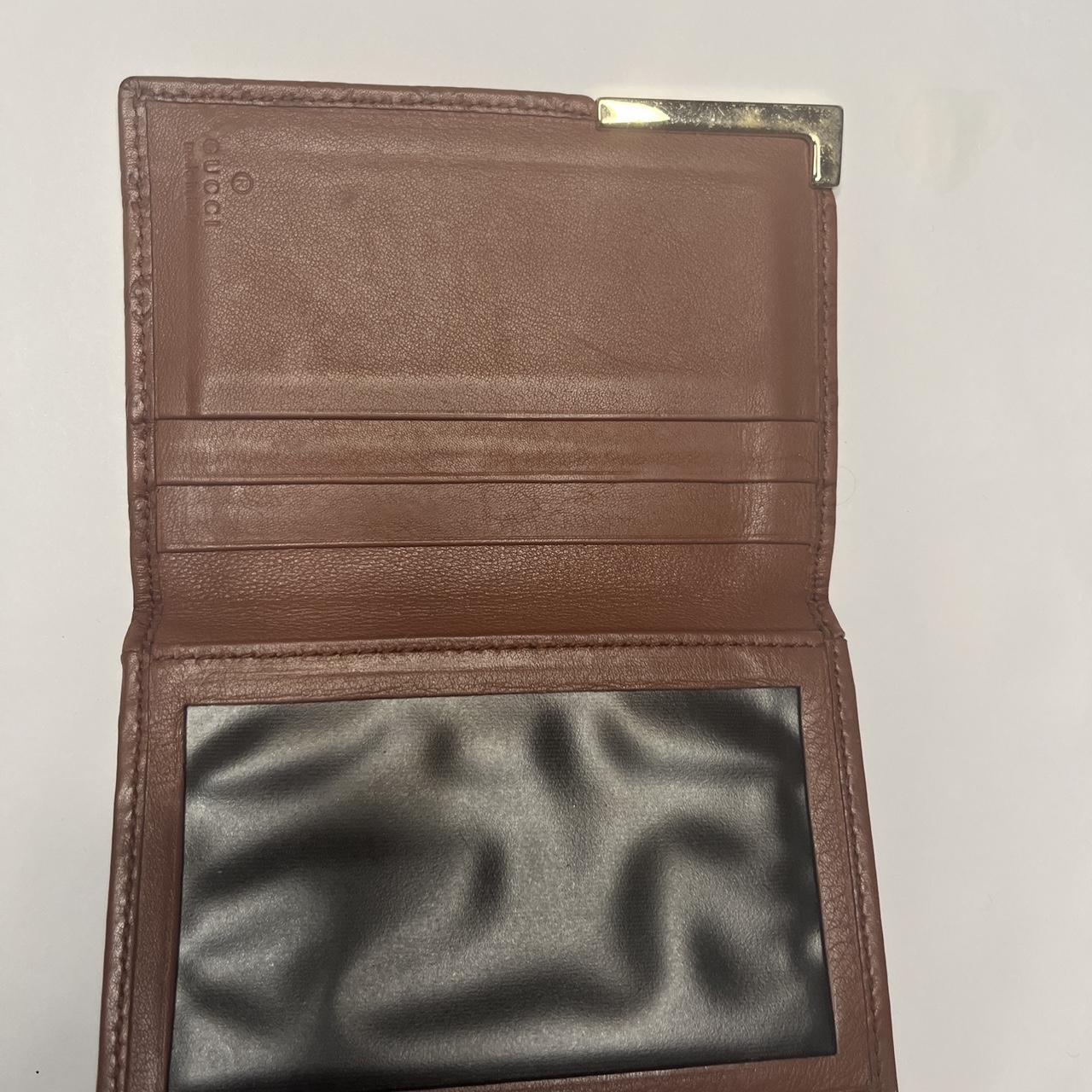 Vintage Gucci Logo Brown Fold Wallet. Signature GG - Depop