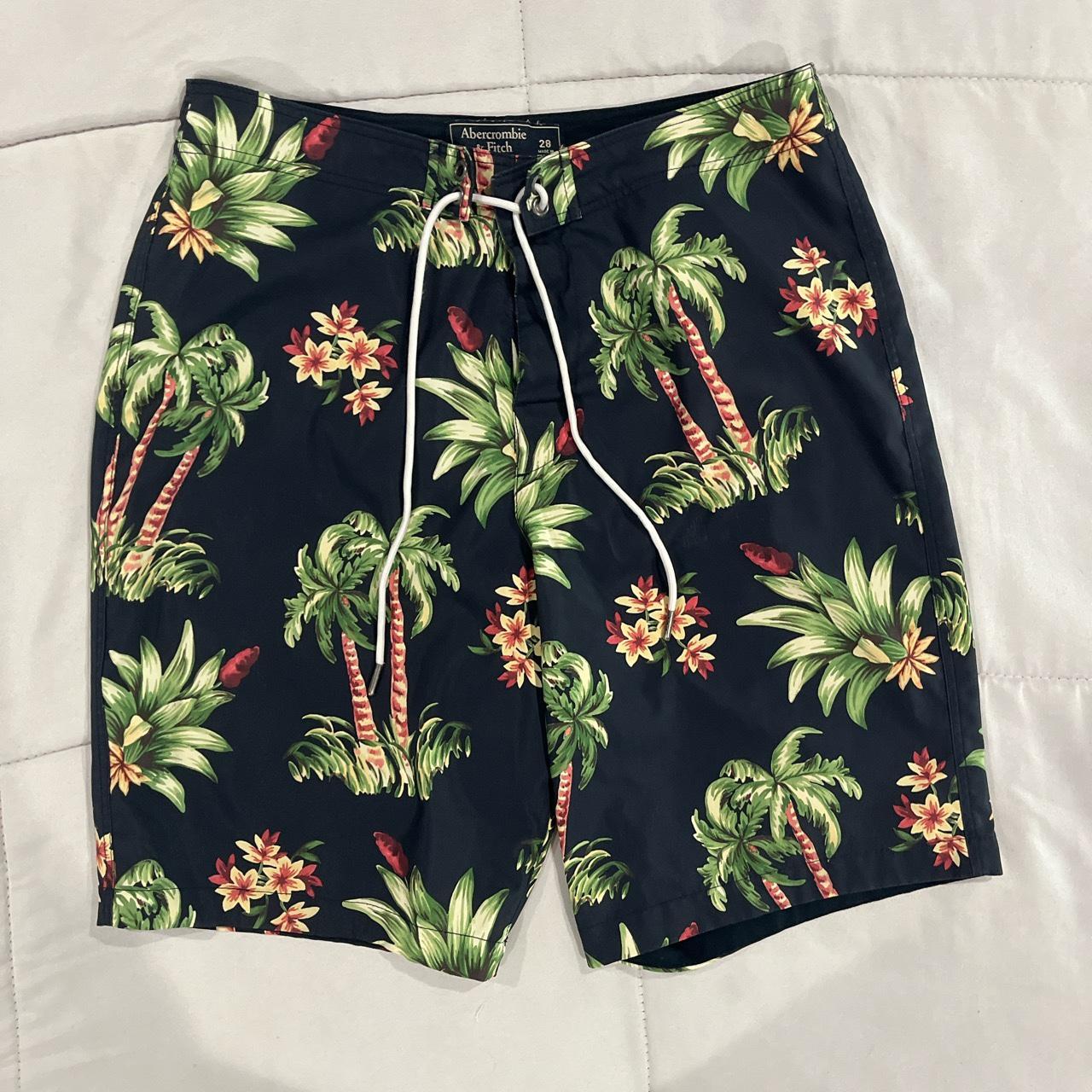 Mens Abercrombie Fitch Swim Trunks Color Black Depop