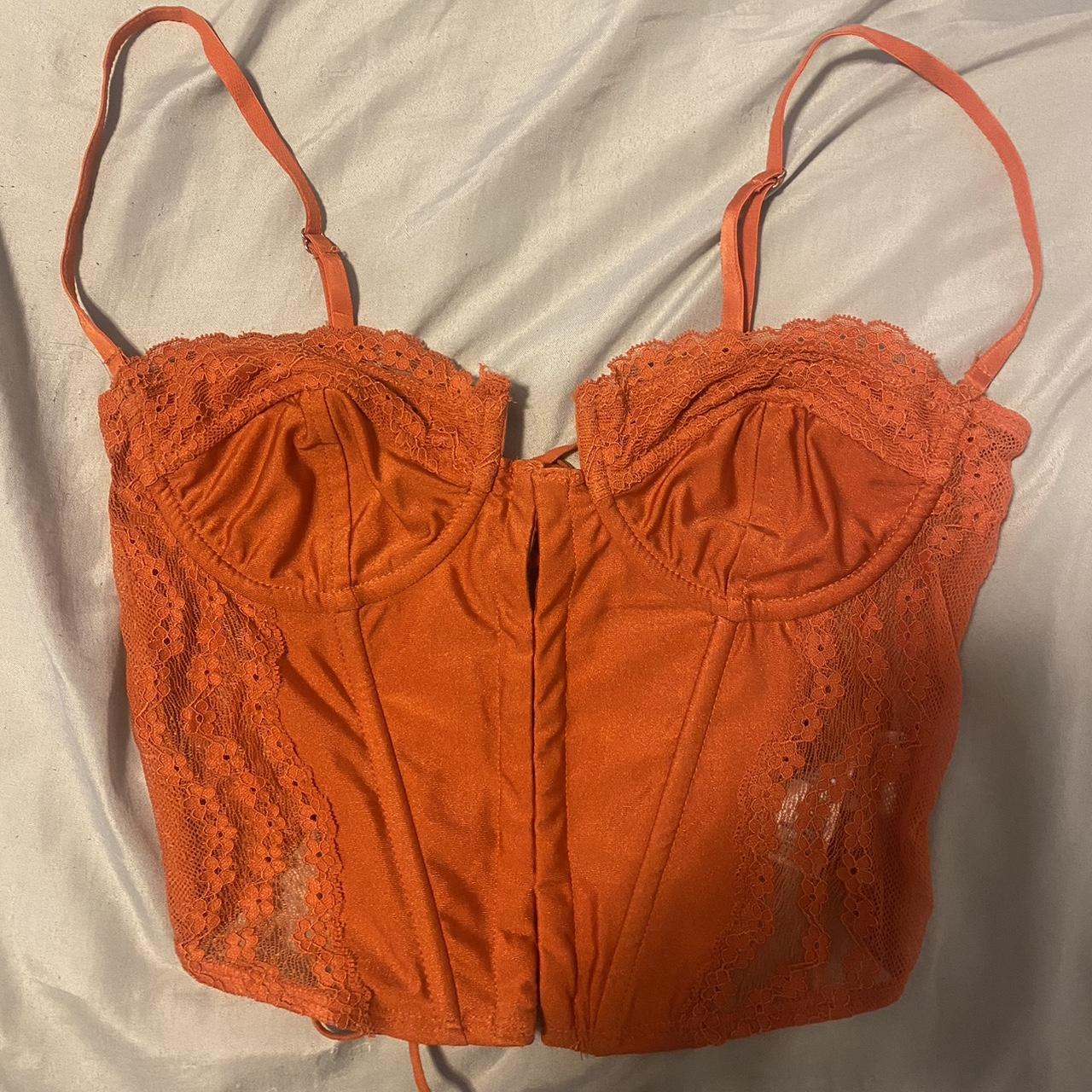 cute-orange-going-out-top-corset-orange-edikted-depop