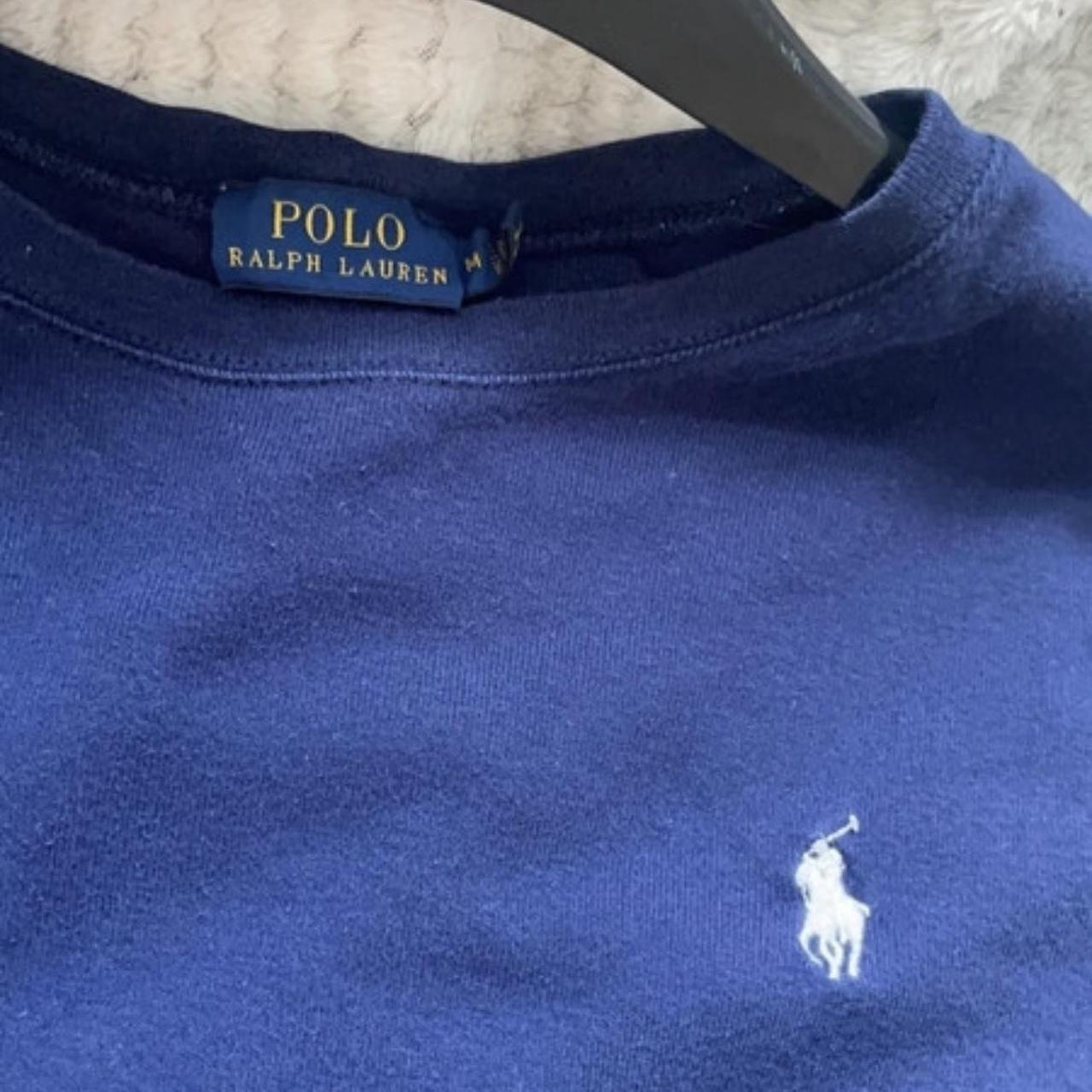 Women’s Ralph Lauren navy long sleeve top - Depop