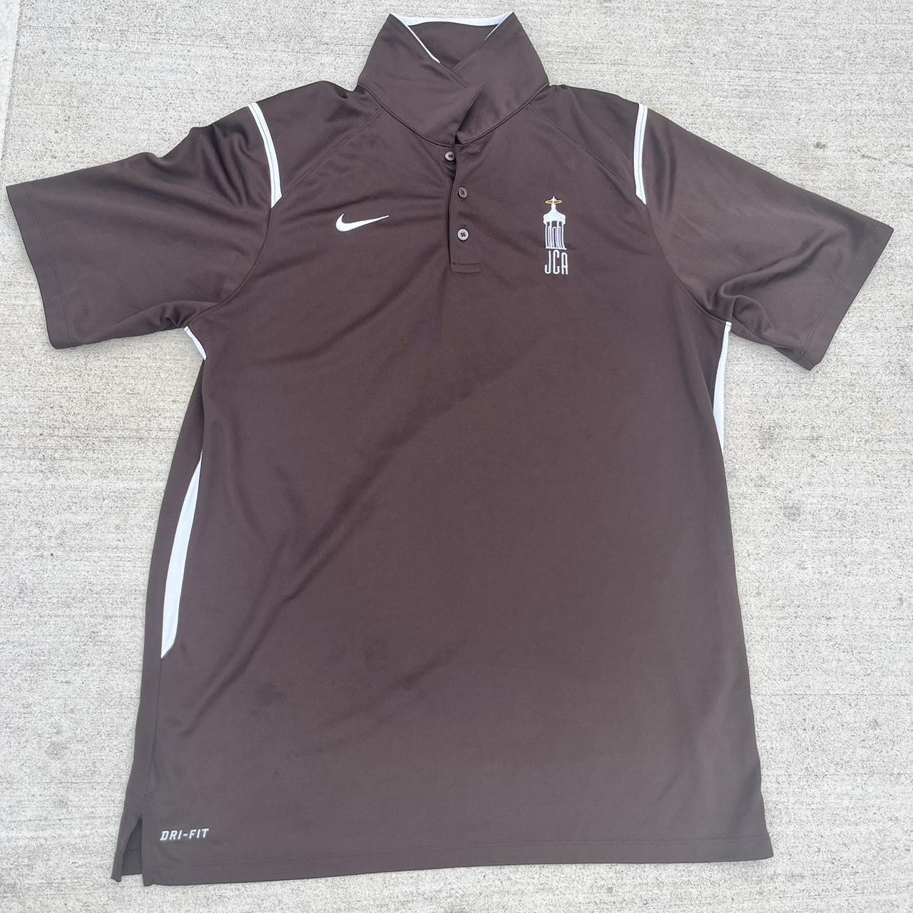 Brown nike polo shirt online