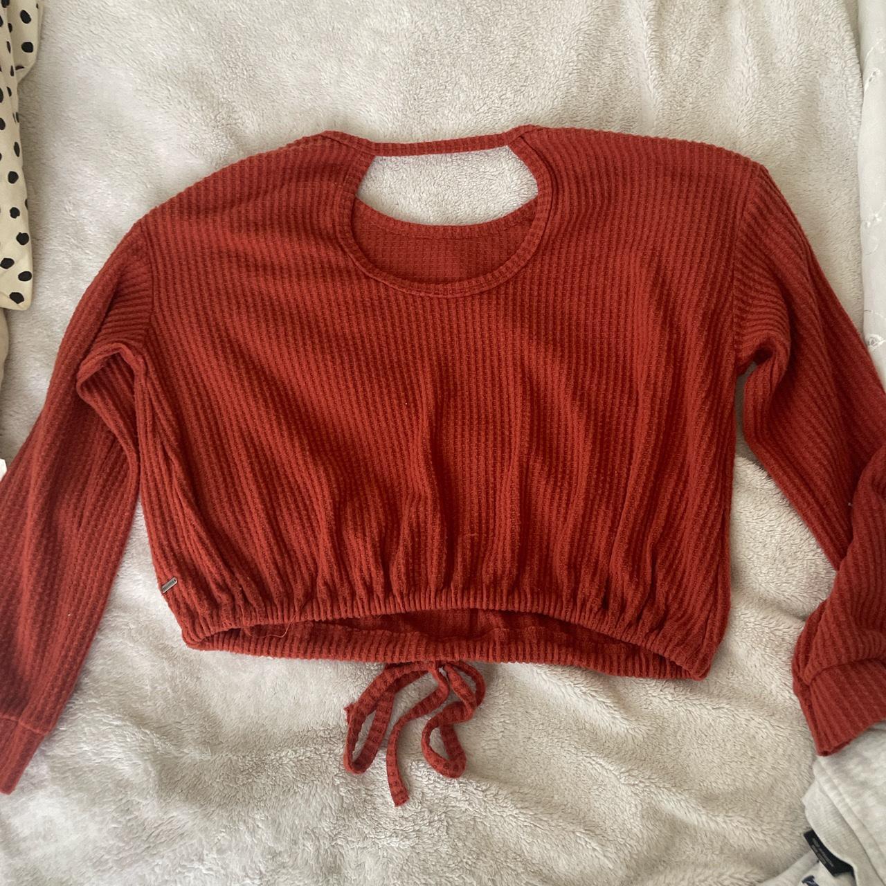 hollister red jumper