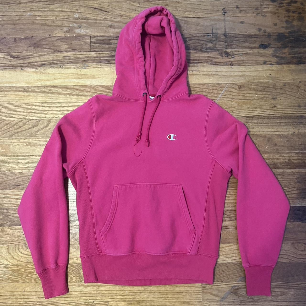 hot pink champion hoodie - Depop