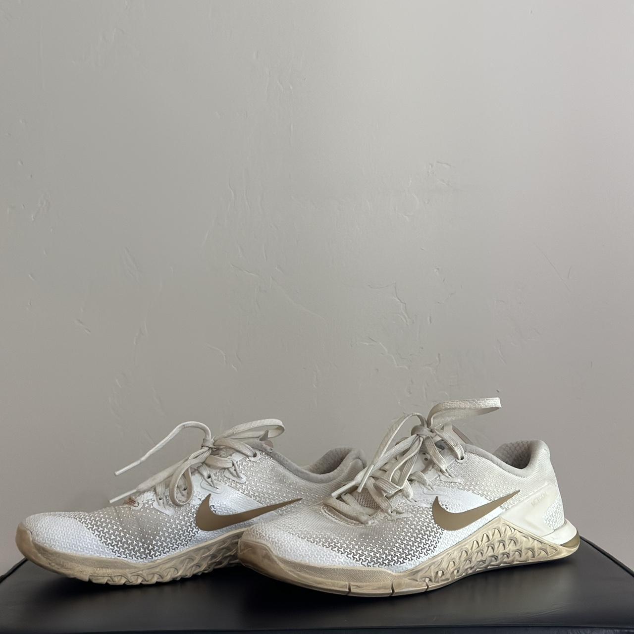 Nike Metcon 4 • White & Gold • WMNS 7 These babies... - Depop