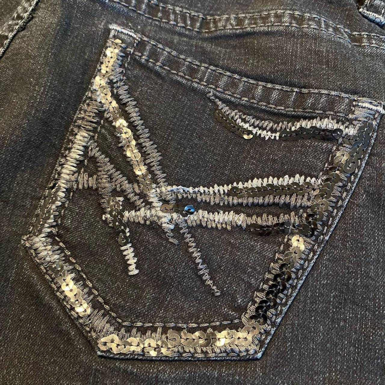 Lane Bryant Sequin Embroidered Pocket Jeans Faded - Depop