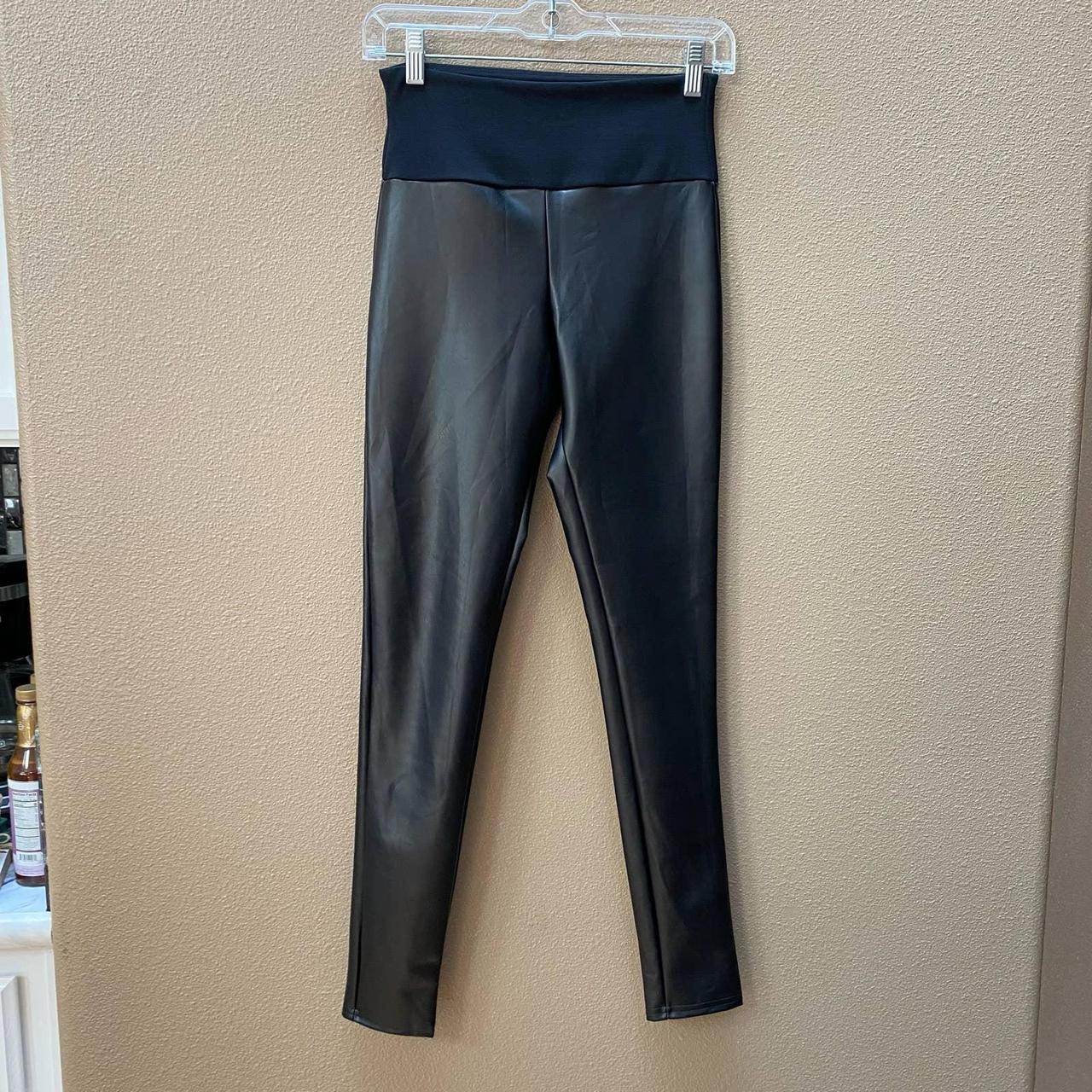 Assets By Spanx Womens Black All Over Faux Leather - Depop