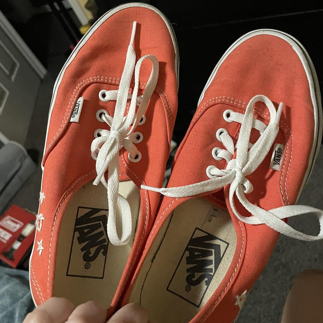 Bright orange clearance vans