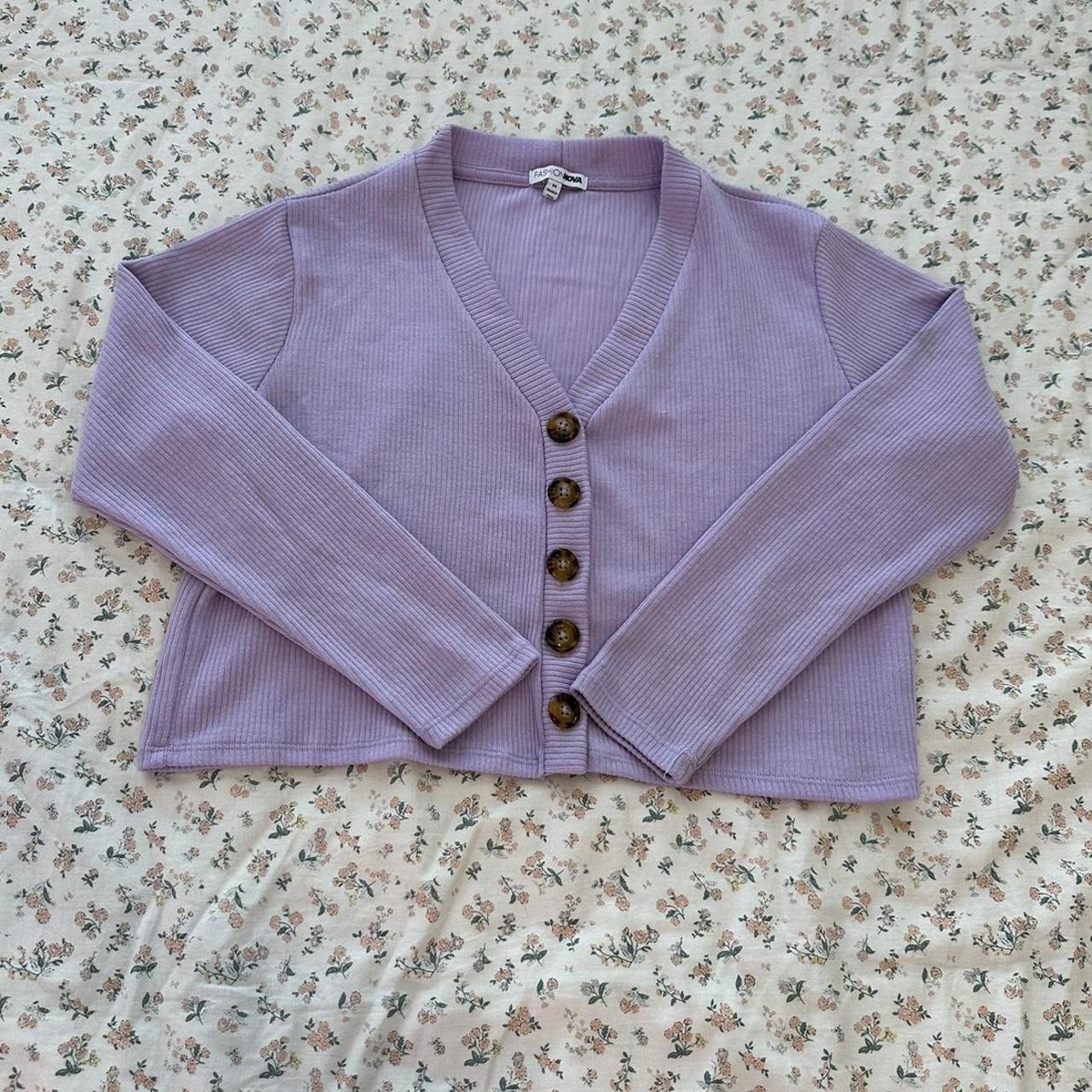 Fashion Nova Lilac Cardigan 💜 Women’s size M Depop