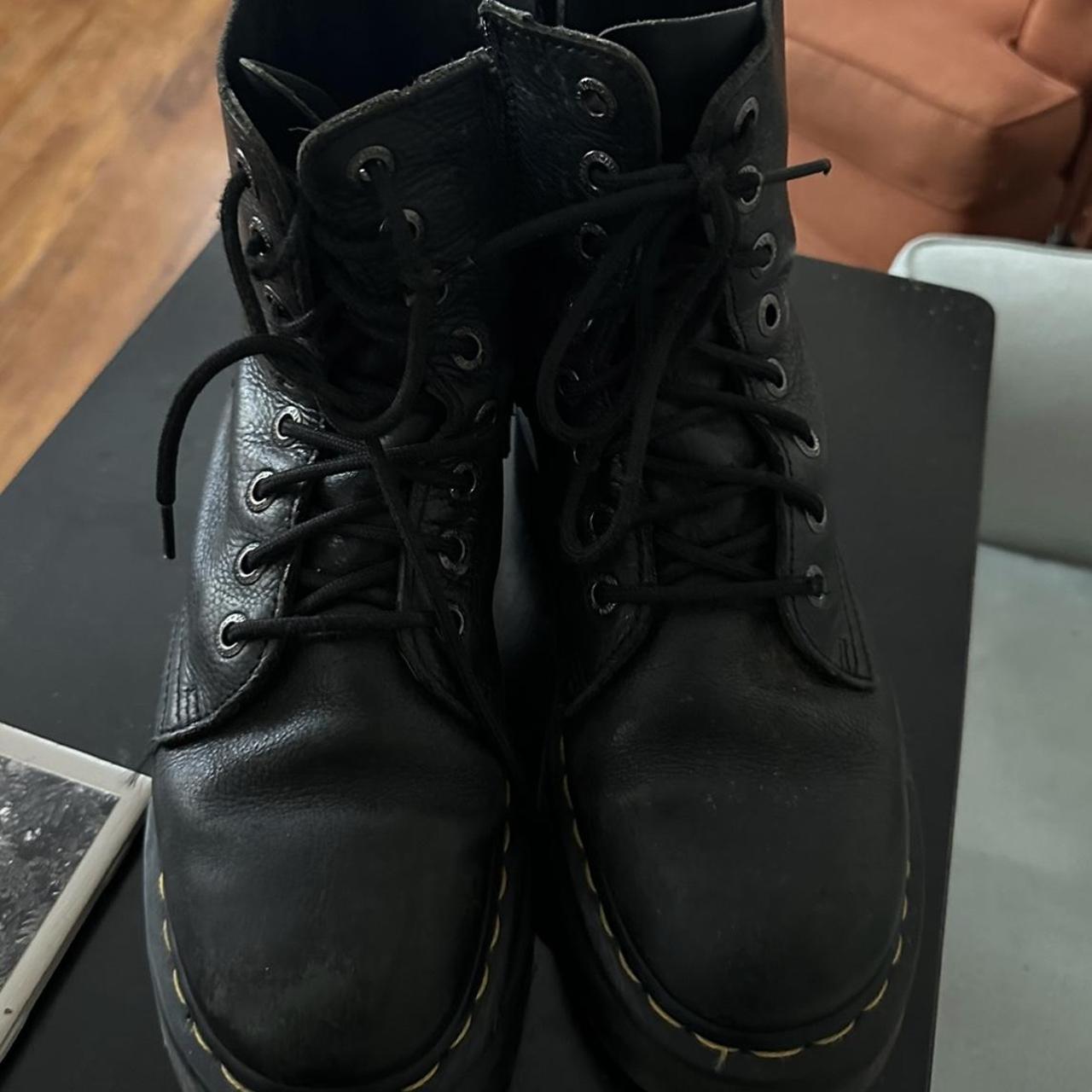 Women’s Doc marten boots Right boot zipper broken... Depop