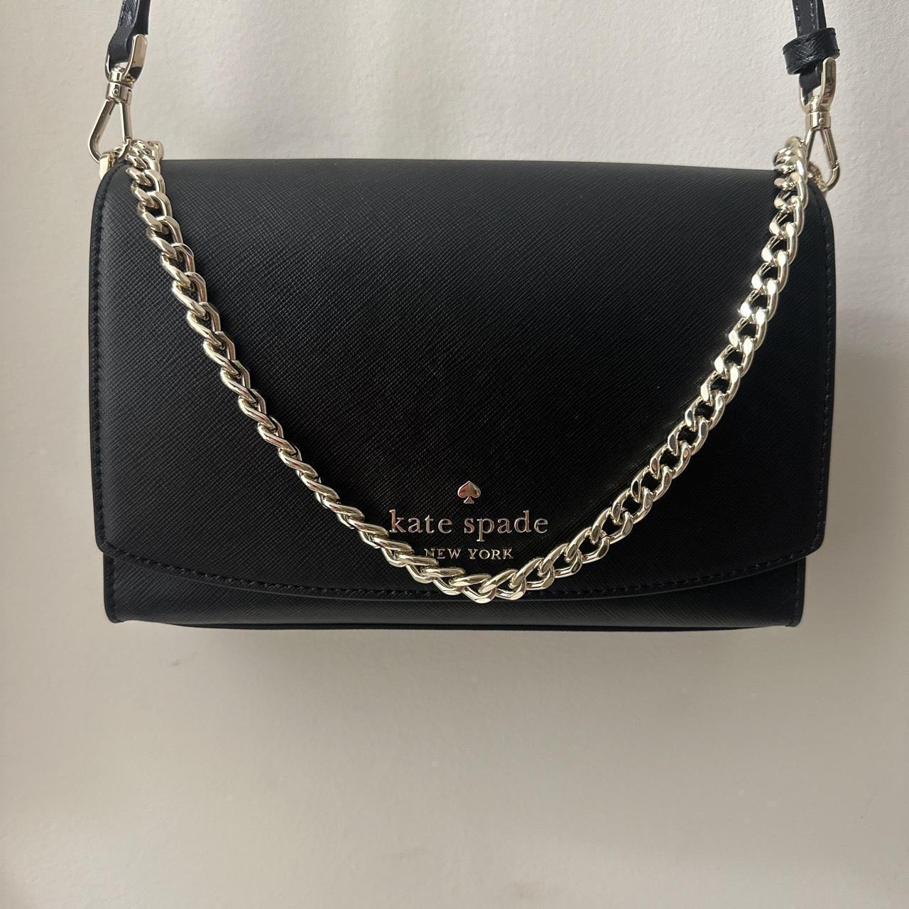 Kate Spade Nicola Faux Fur Twistlock Chain Wallet - Depop