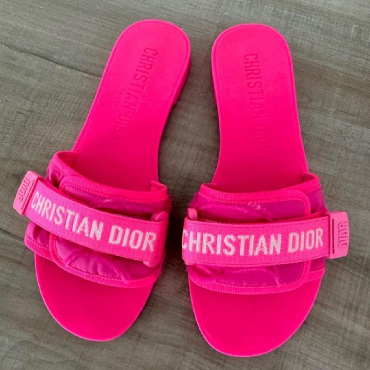 Pink Used Dior Slides Christian Dior Dway Slides Pink Toile De
