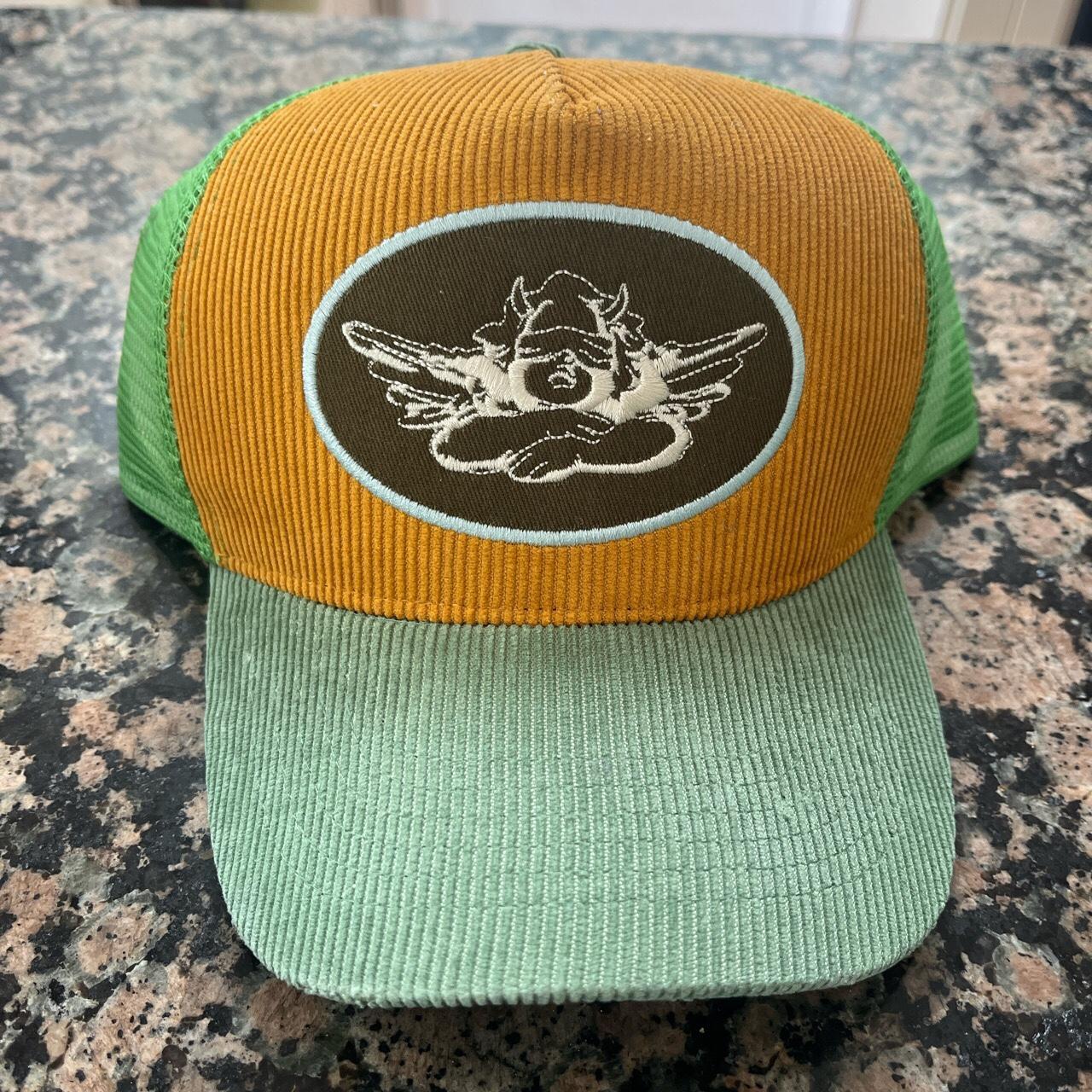 Boys lie trucker hat Brand new Brown and green - Depop