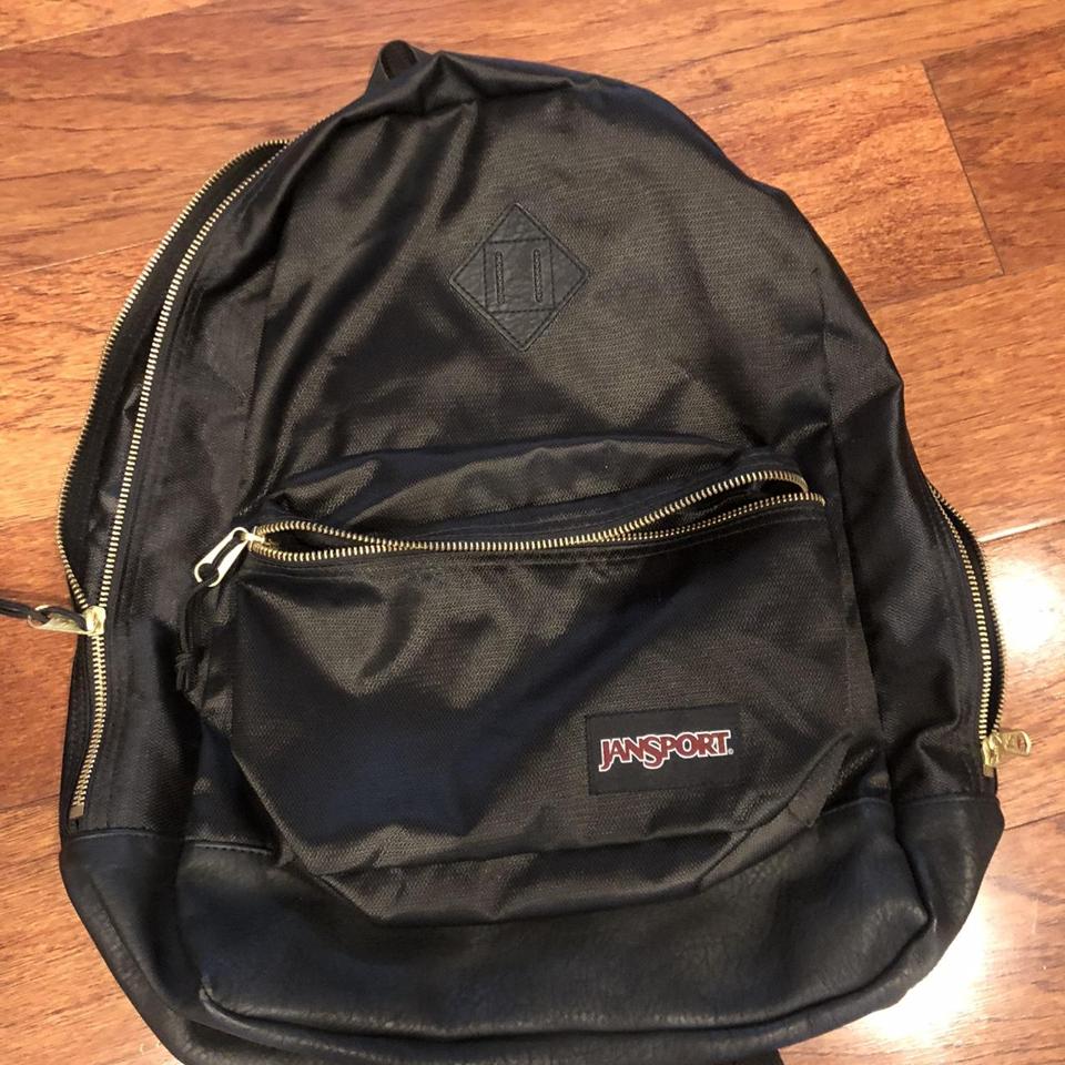 Jansport black outlet and gold