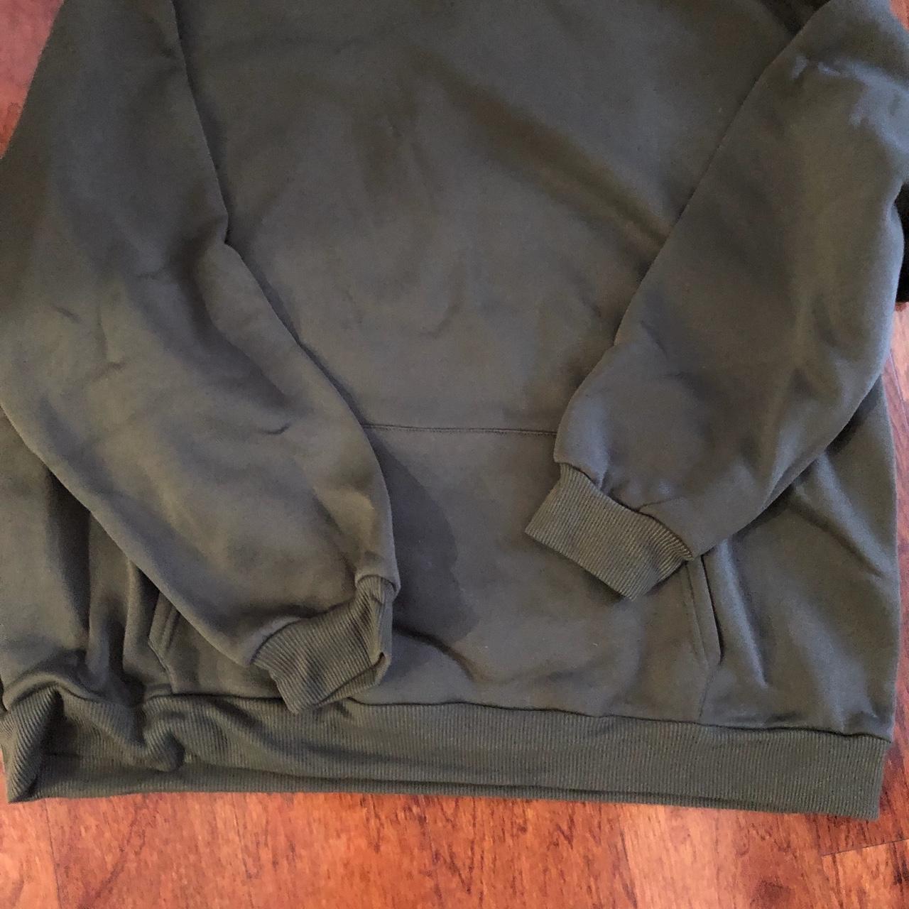 Army green fleece lined hoodie With pockets Brand... - Depop