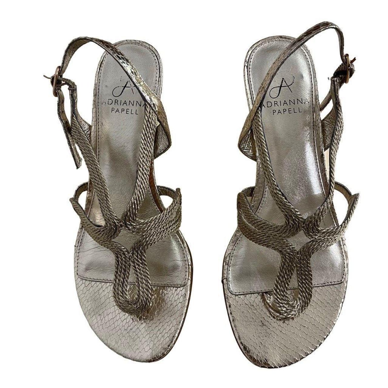 Adrianna Papell Gold/Silver Sandals Size 7.5 In... - Depop