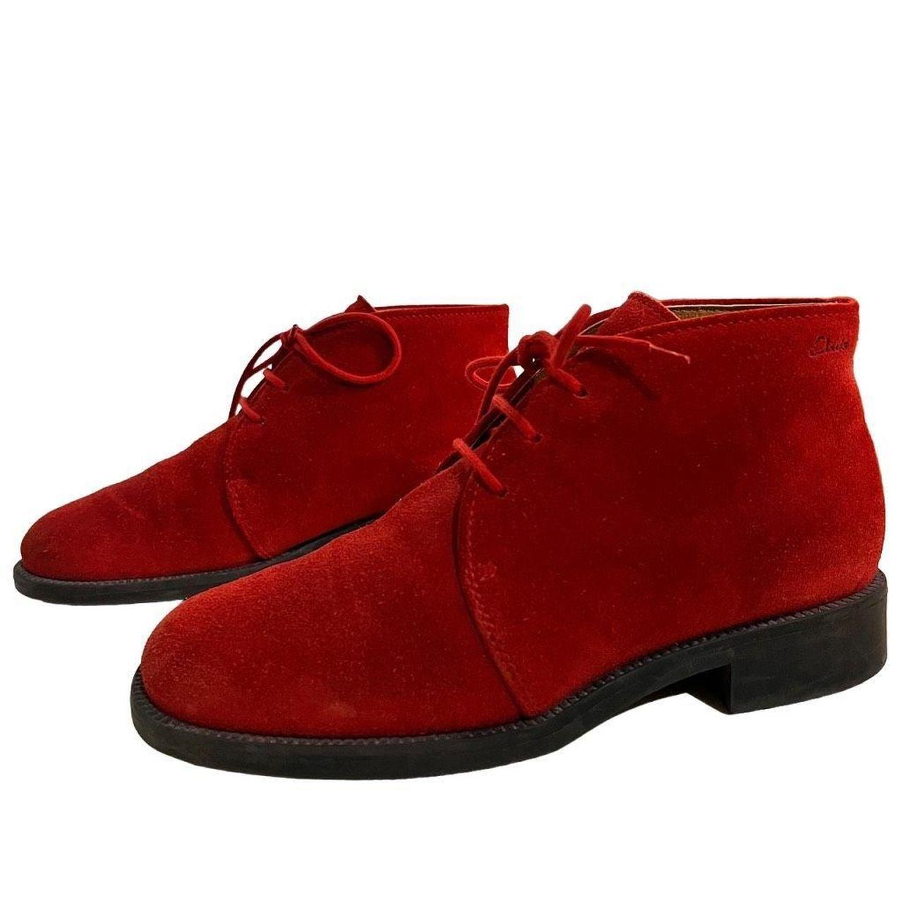 clarks boots womens red