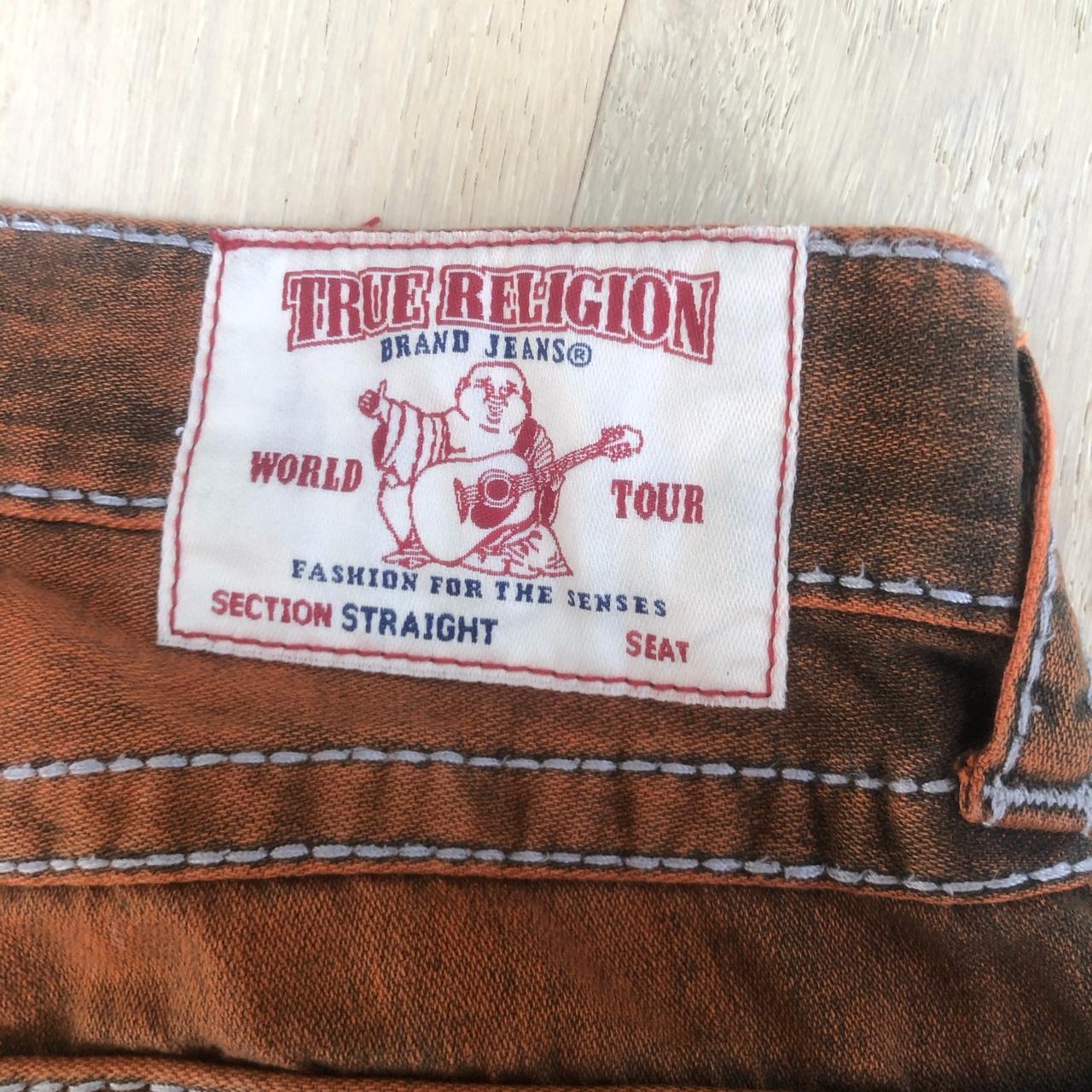 Rare Orange true religion jeans size 32 - Depop