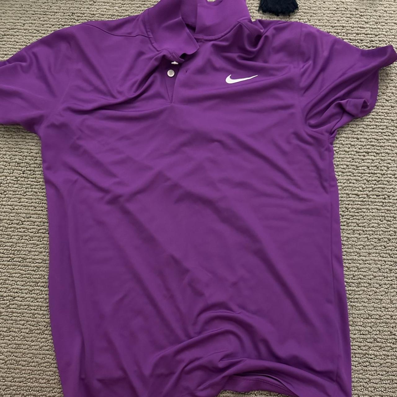 mens purple nike golf shirt