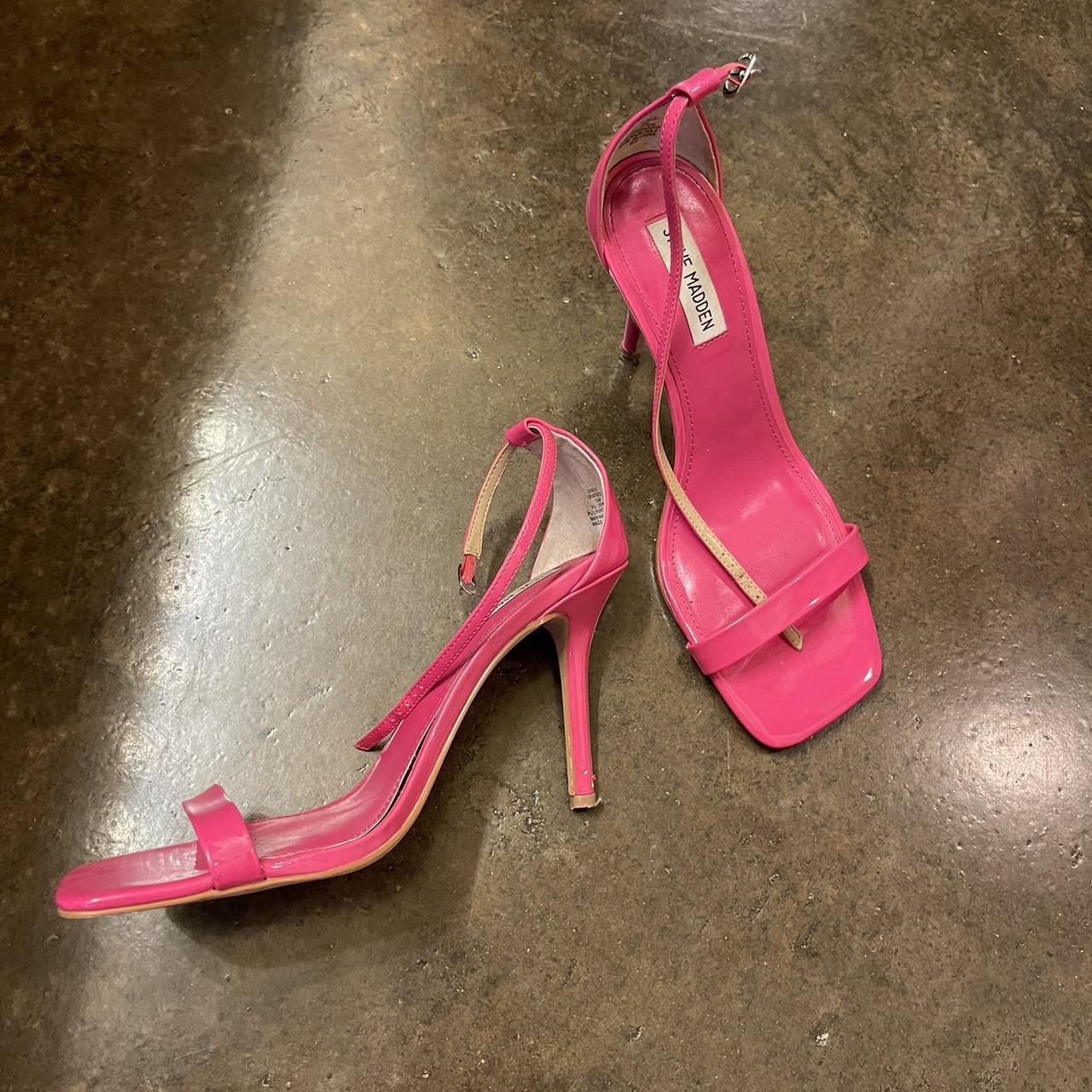 Pink Steve Madden heels. Worn once for pictures so... - Depop