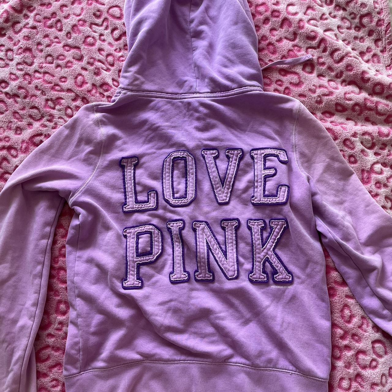 Love pink zip up hoodie best sale