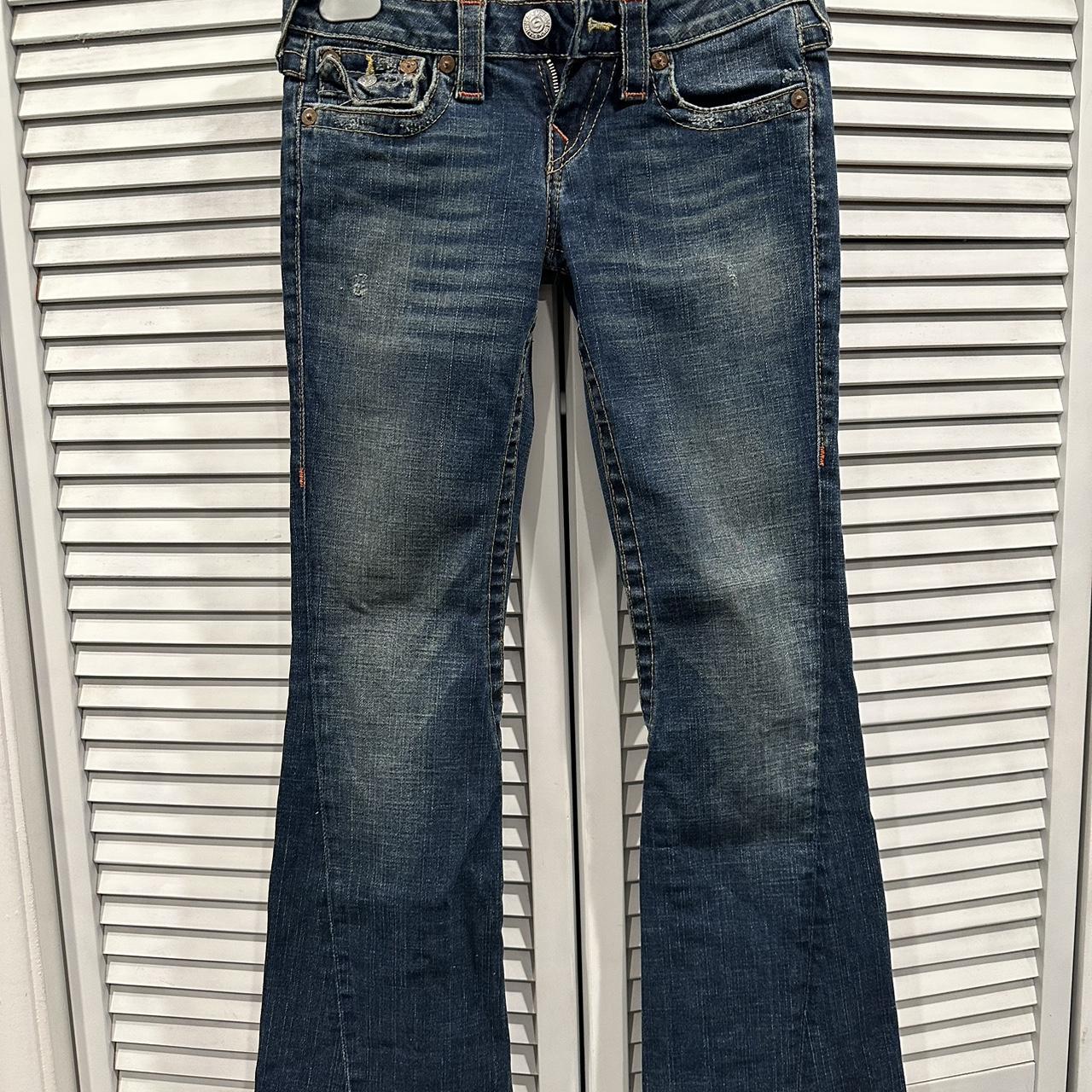 TRUE RELIGION Denim JOEY Fit Bootcut Blue Jeans... - Depop