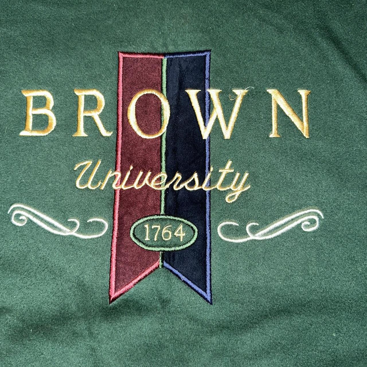 Jansport BROWN UNIVERSITY Men's Green Sweatshirt DM... - Depop