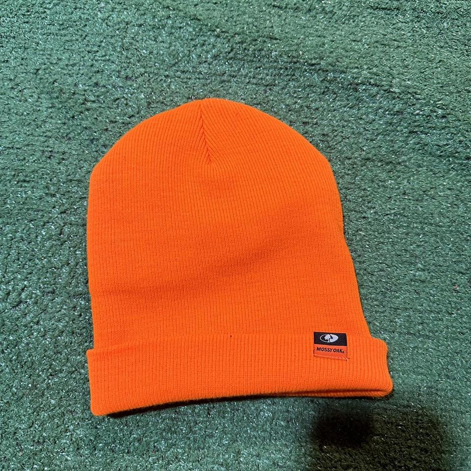 Mossy Oak Blaze Orange Insulated Hunting Beanie Hat, Acrylic 