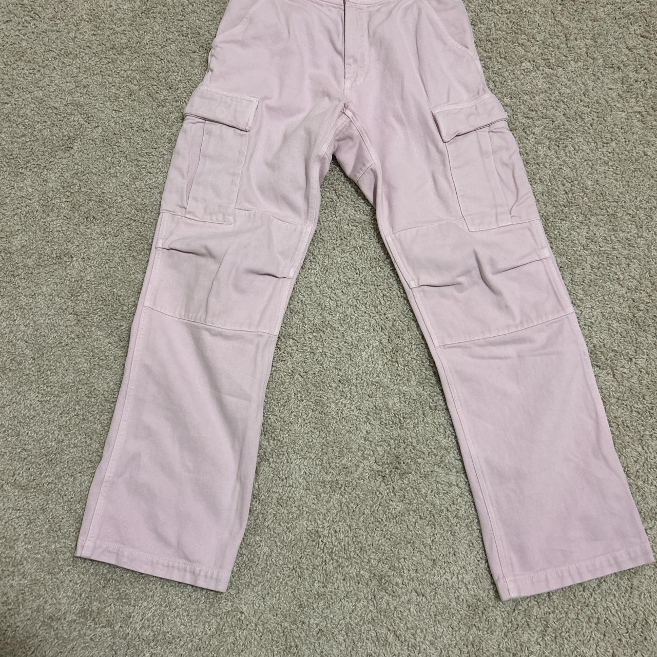 light pink brandy cargos! perfect condition just a... Depop