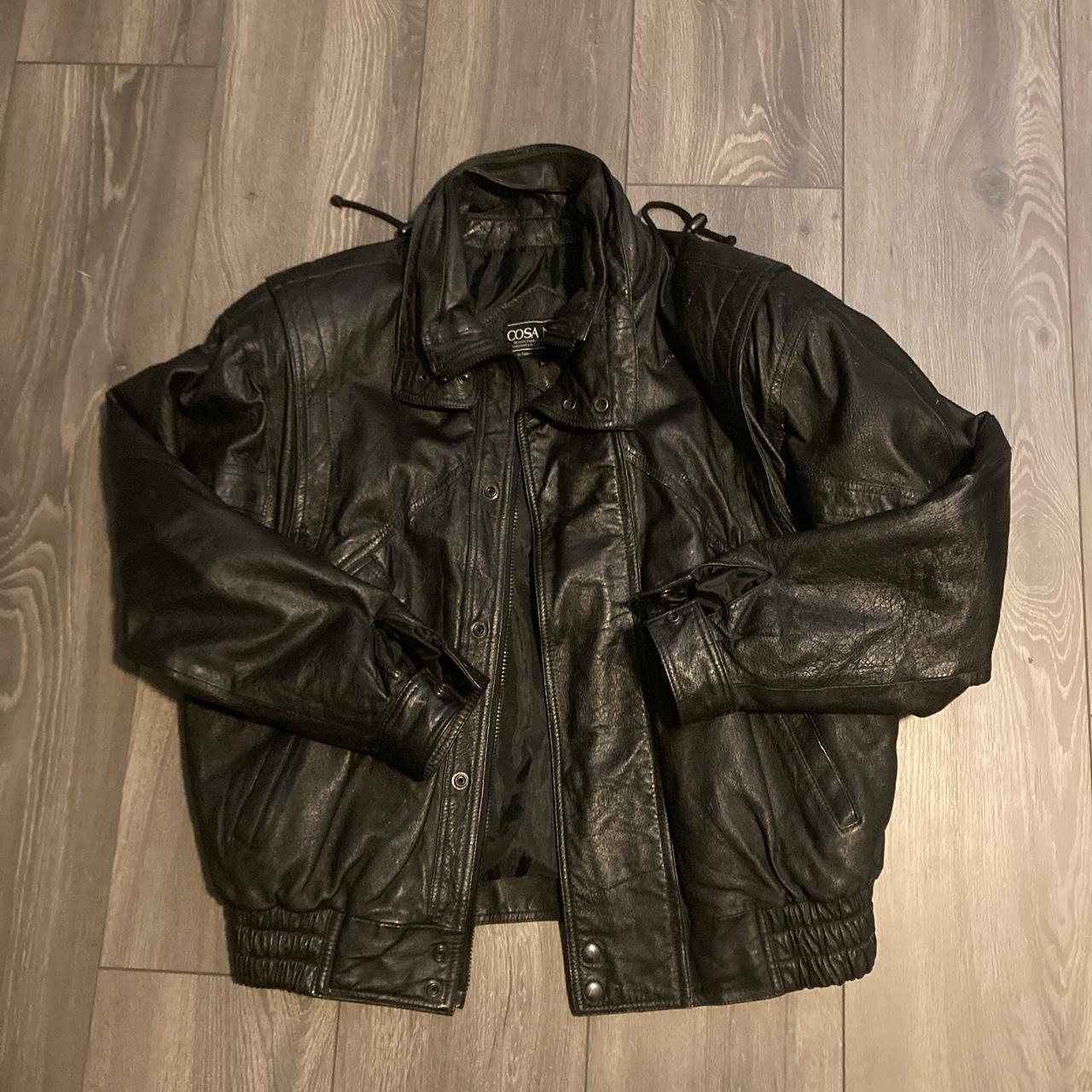 Insane vintage leather jacket(Cosa Nova) Size... - Depop