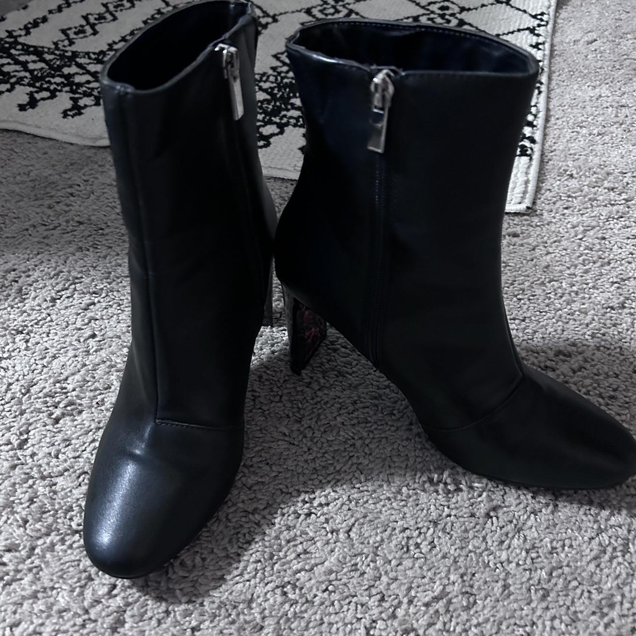 Target black heel store boots