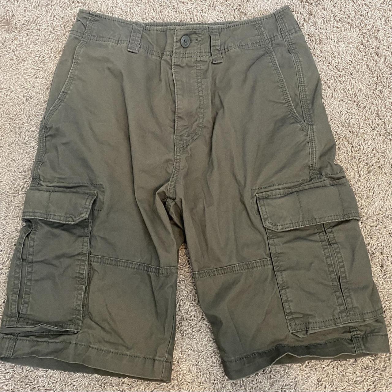 Target Goodfellow dark green cargo shorts men’s size... - Depop