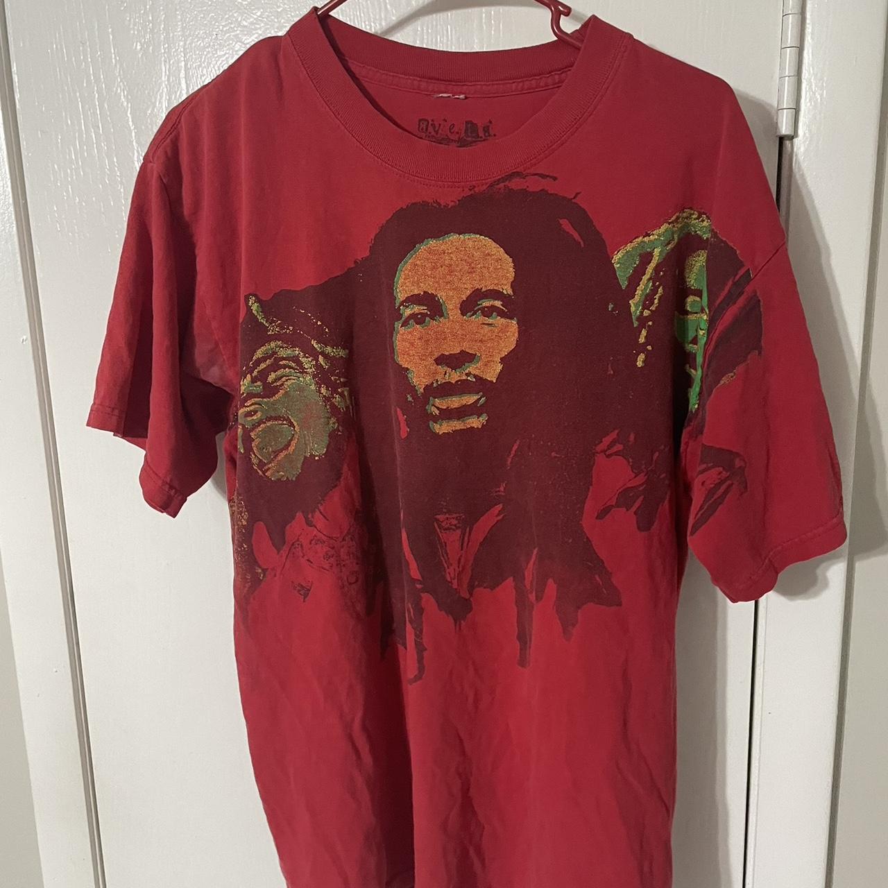 Vintage Bob Marley Shirt defects shown* fits... - Depop