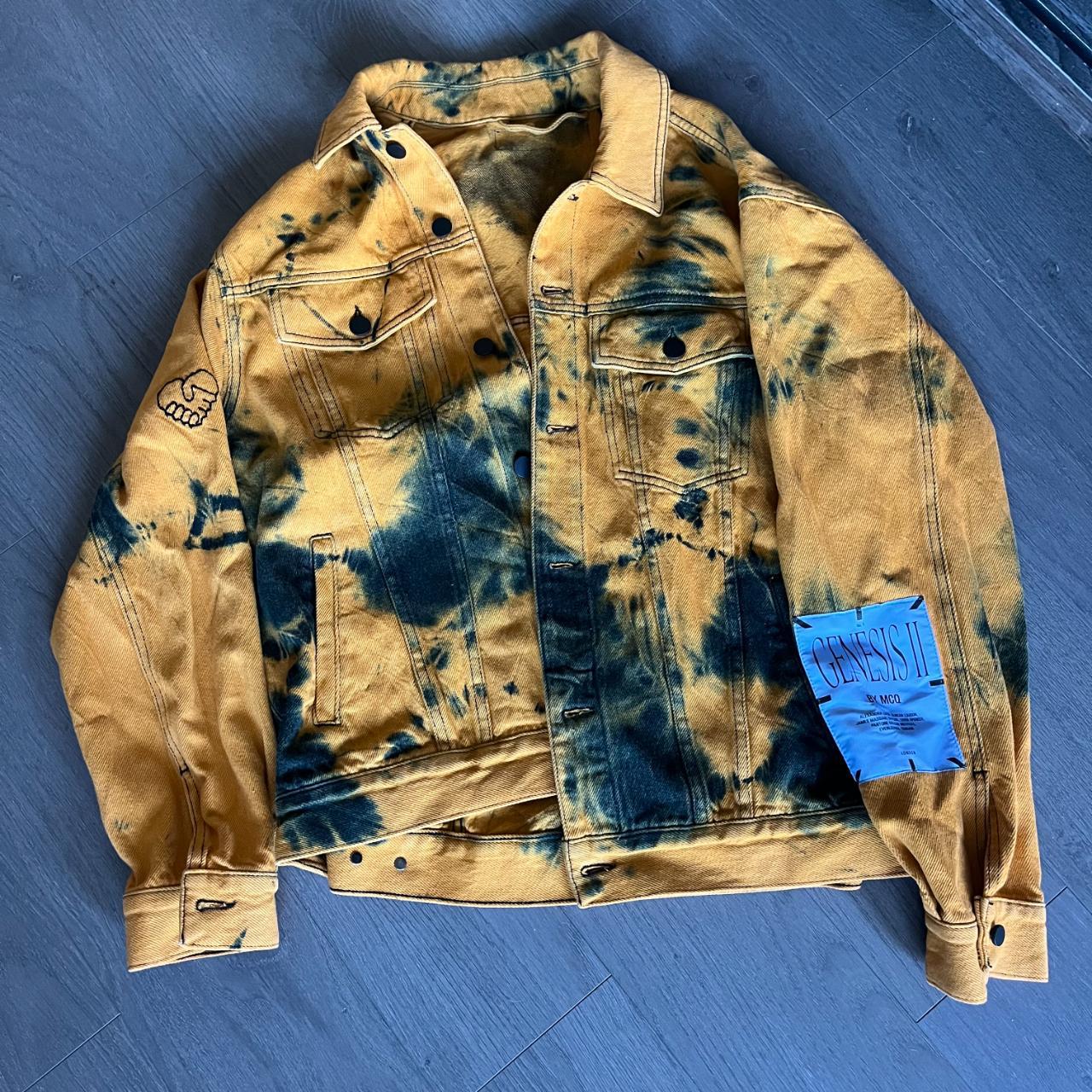 Limited Edition Half Way Dead HWD kardashian Tie on sale Dye Denim Jacket Size Medium