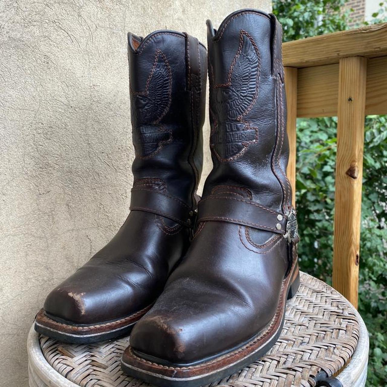 HARLEY DAVIDSON Vintage Boots EXCELLENT size 43/ 10.... - Depop