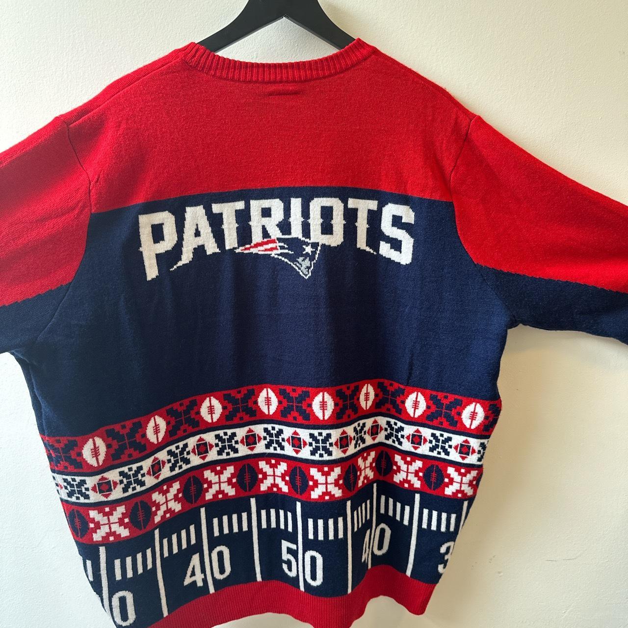 NEW ENGLAND PATRIOTS Ugly Christmas Sweater NFL Football Mens M Fair Isle