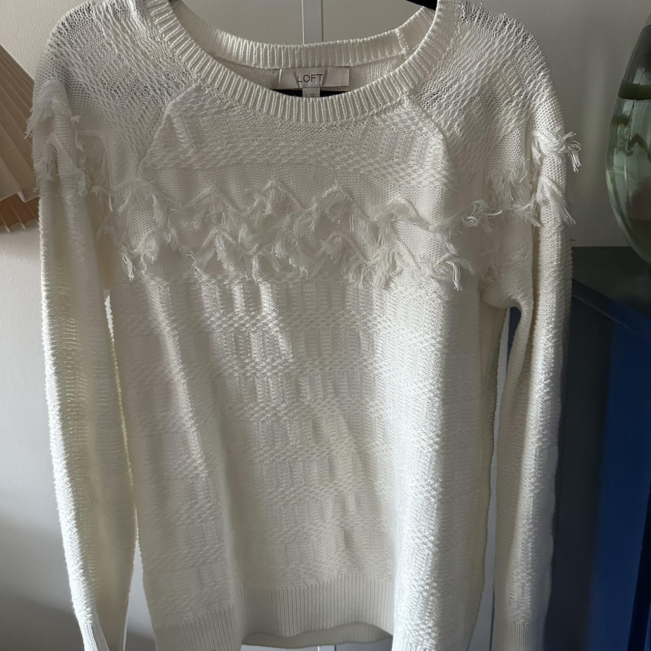 Loft white hot sale sweater