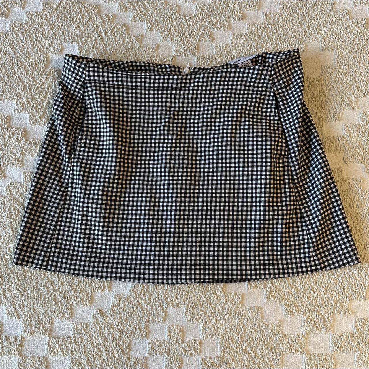 Urban Outfitters gingham mini skirt with a concealed... - Depop