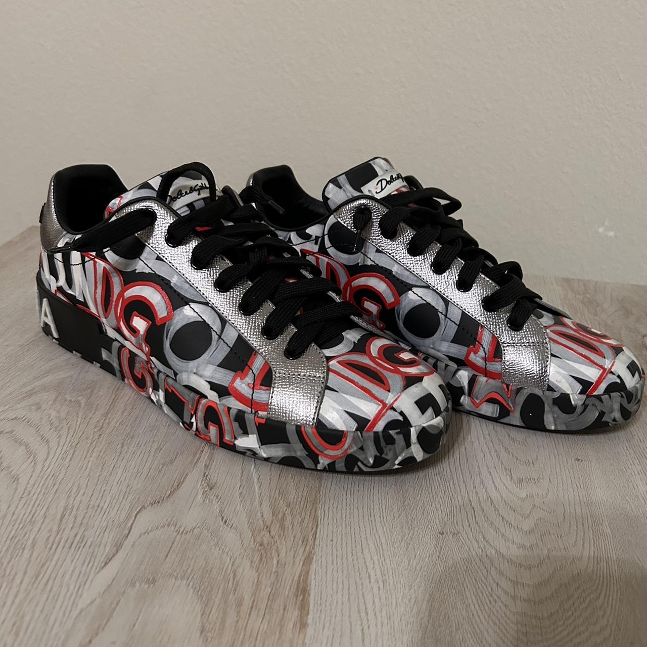 Dolce&Gabbana Printed Portofino Sneakers, Men’s 8 , EUC