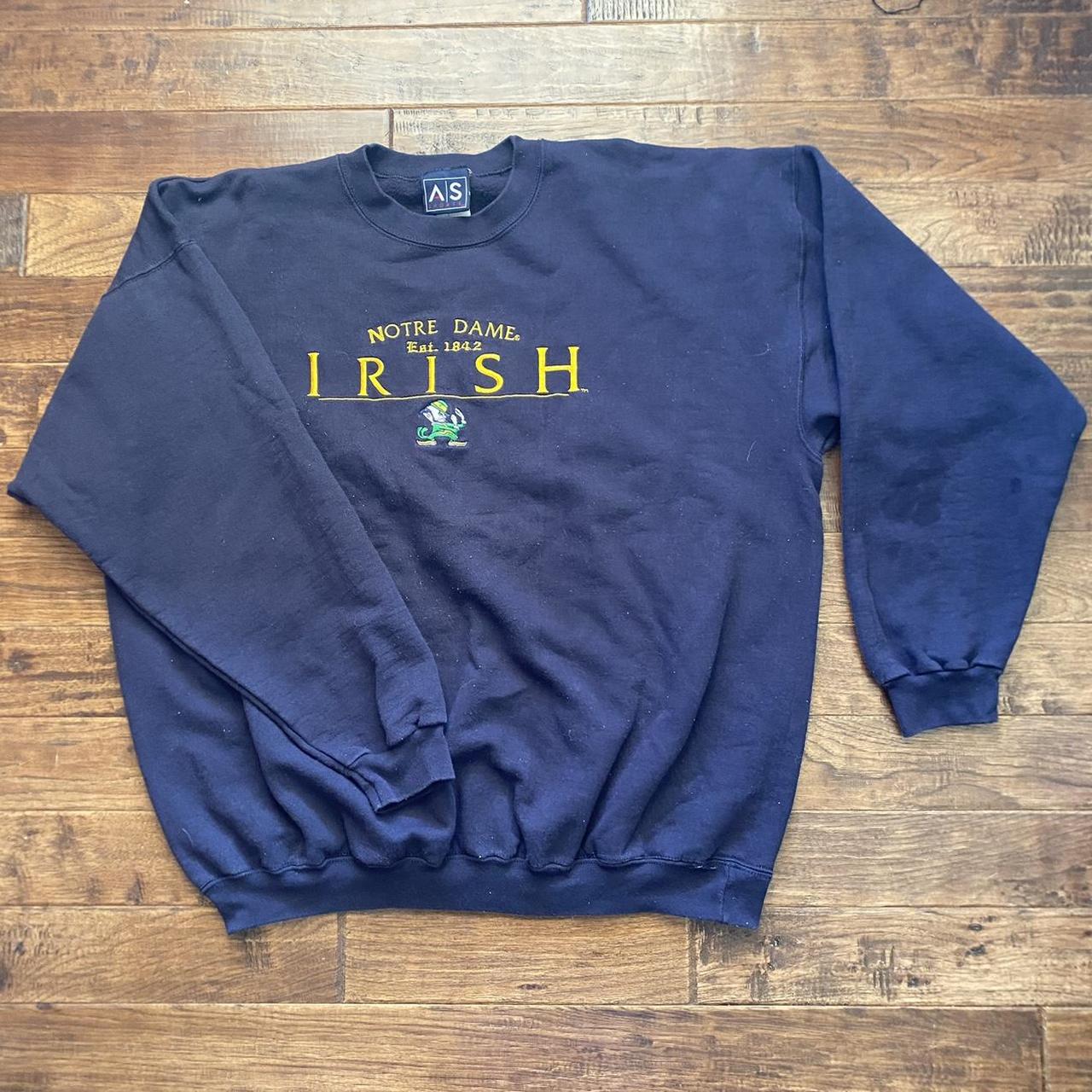 Notre dame hot sale embroidered sweatshirt