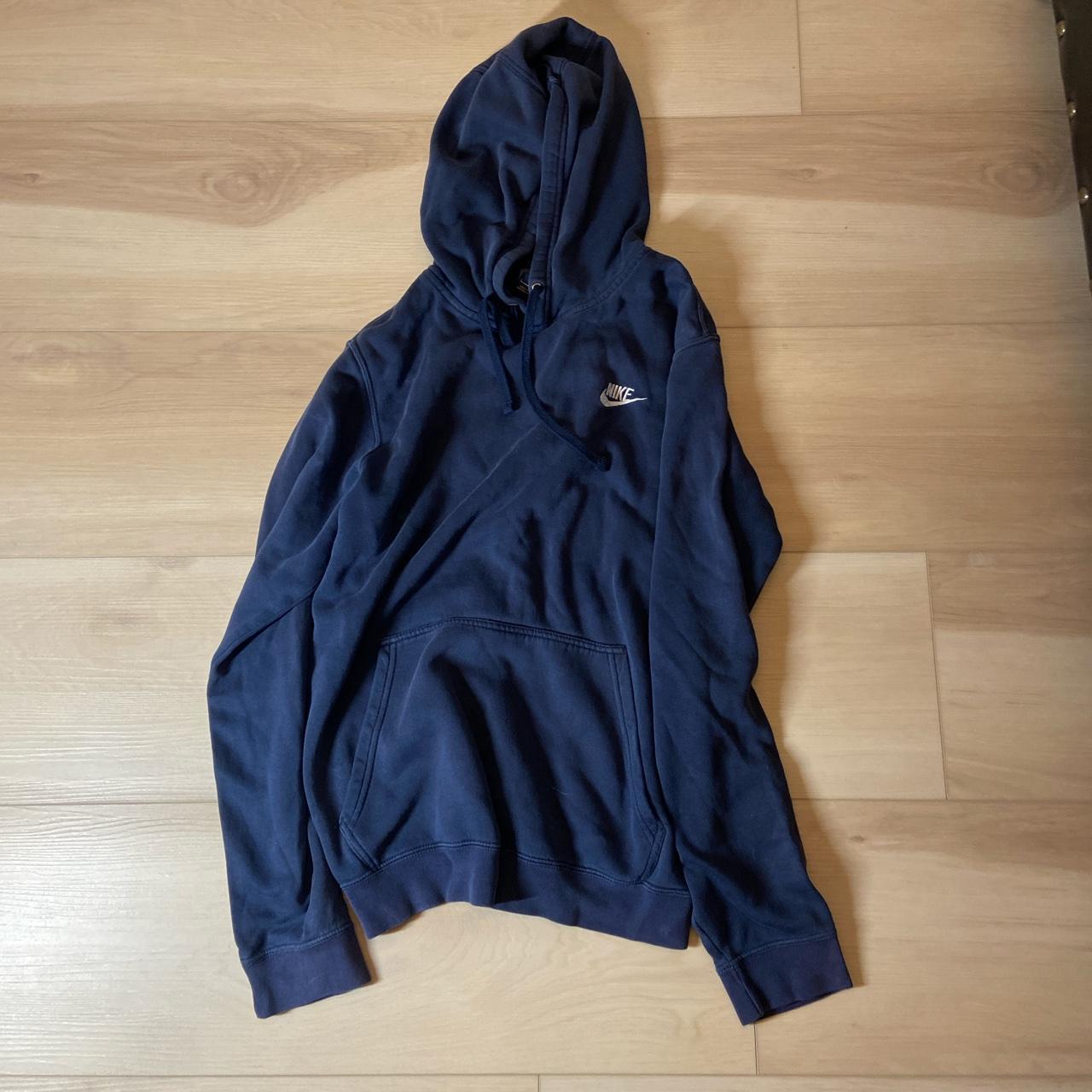 Navy blue nike hoodie Size S - Depop